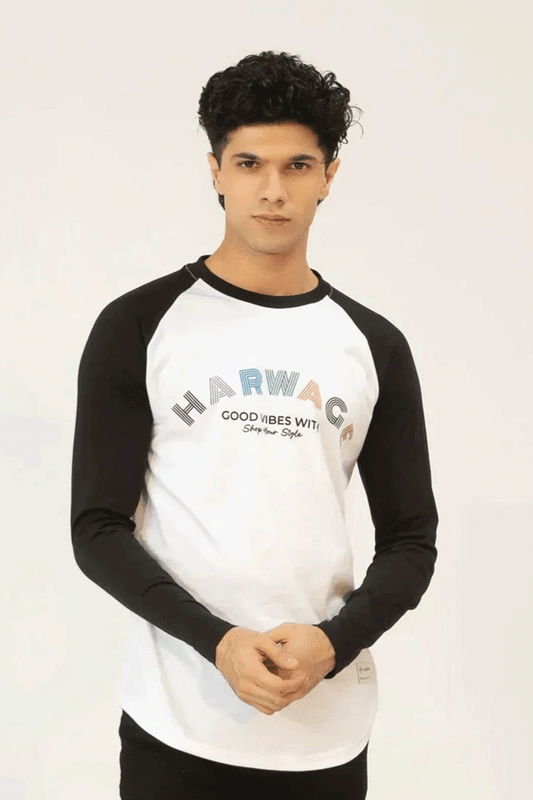 Men Full Sleeve T-Shirt - White