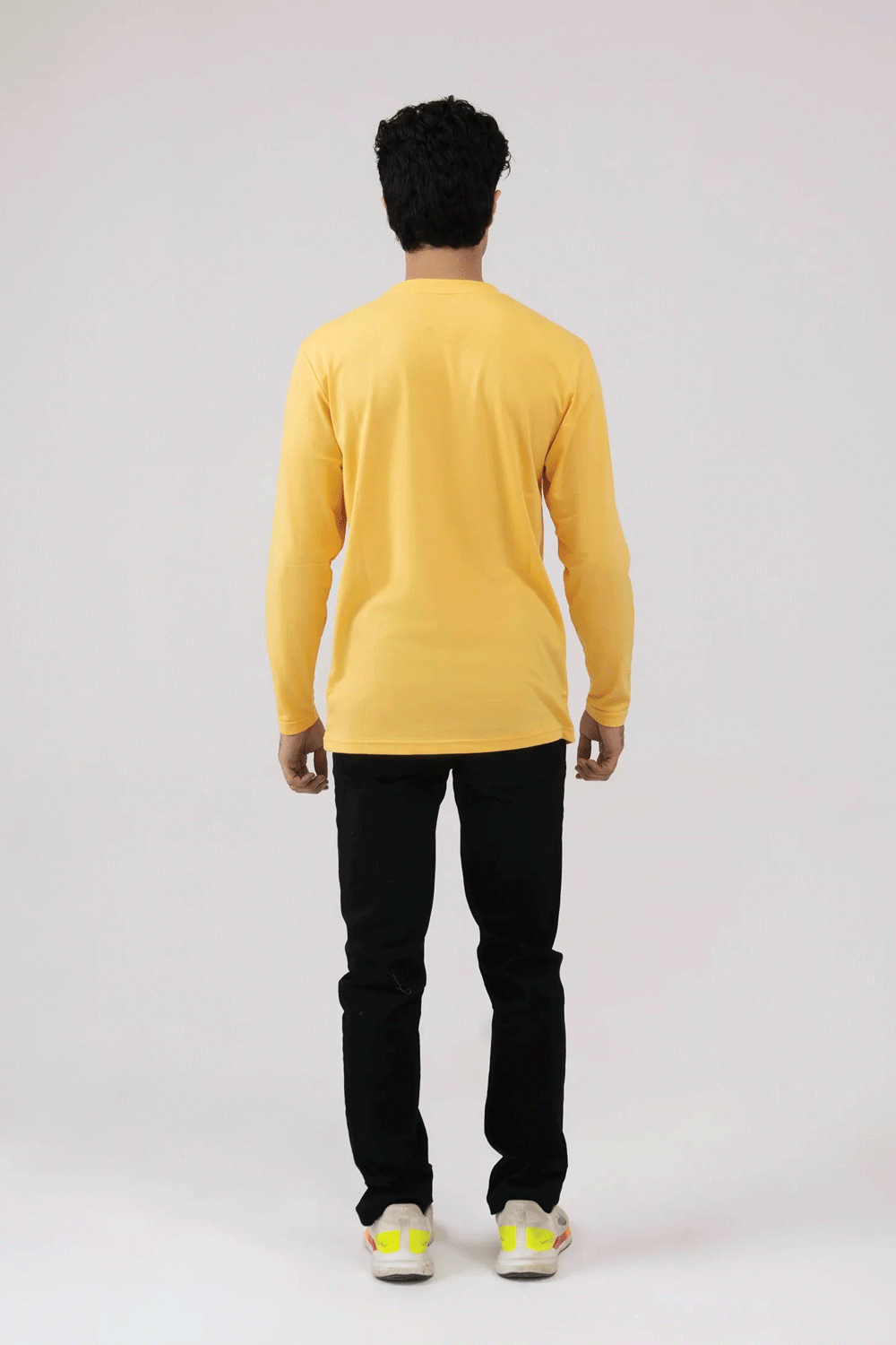 Men Full Sleeve T-Shirt - Yellow
