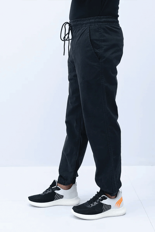 Men Jogger Elasticated Trouser - Black