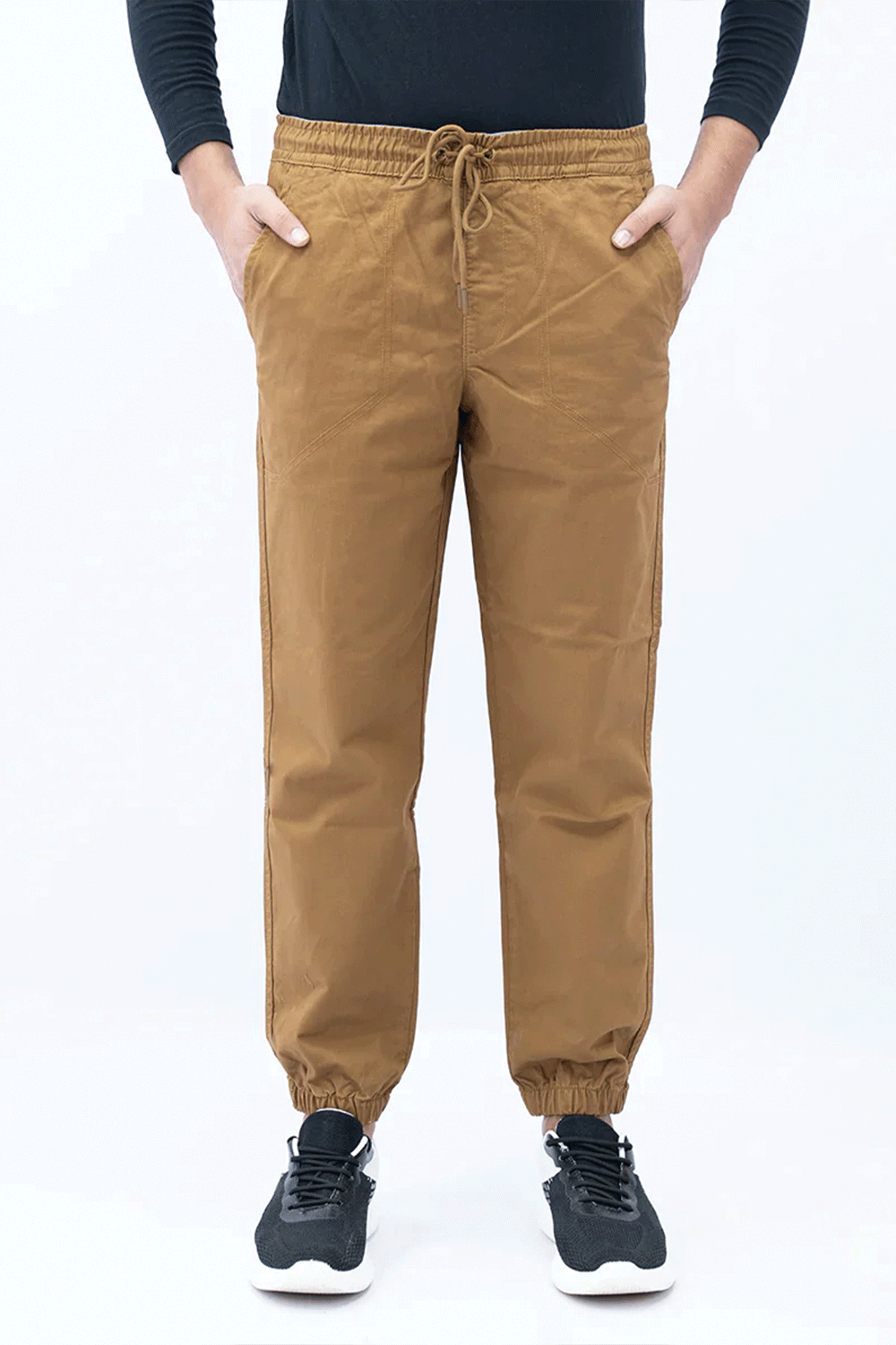 Men Jogger Elasticated Trouser - Brown