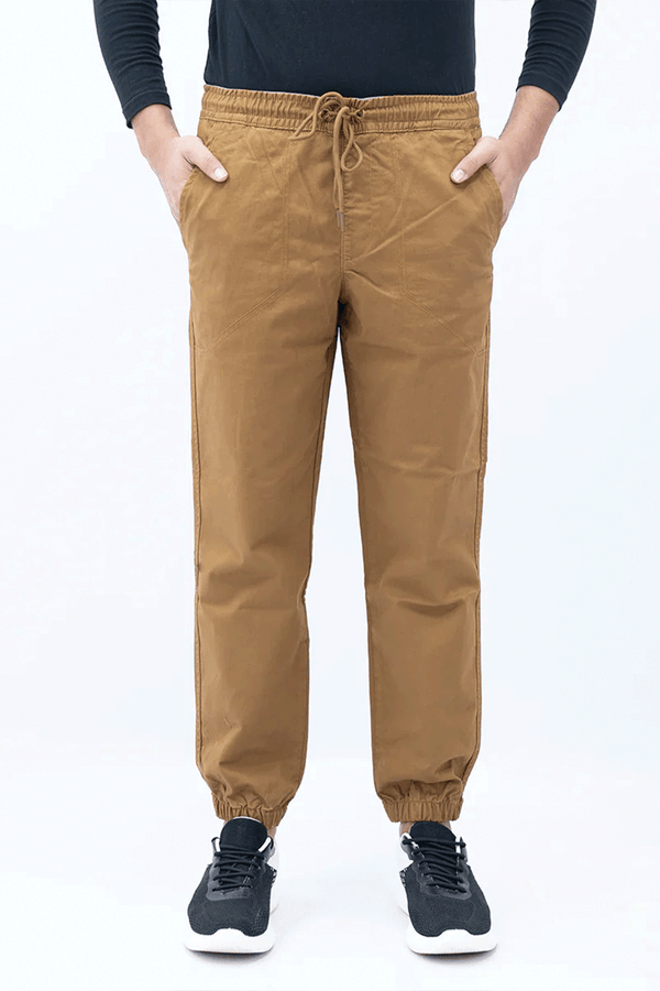 Men Jogger Elasticated Trouser - Brown
