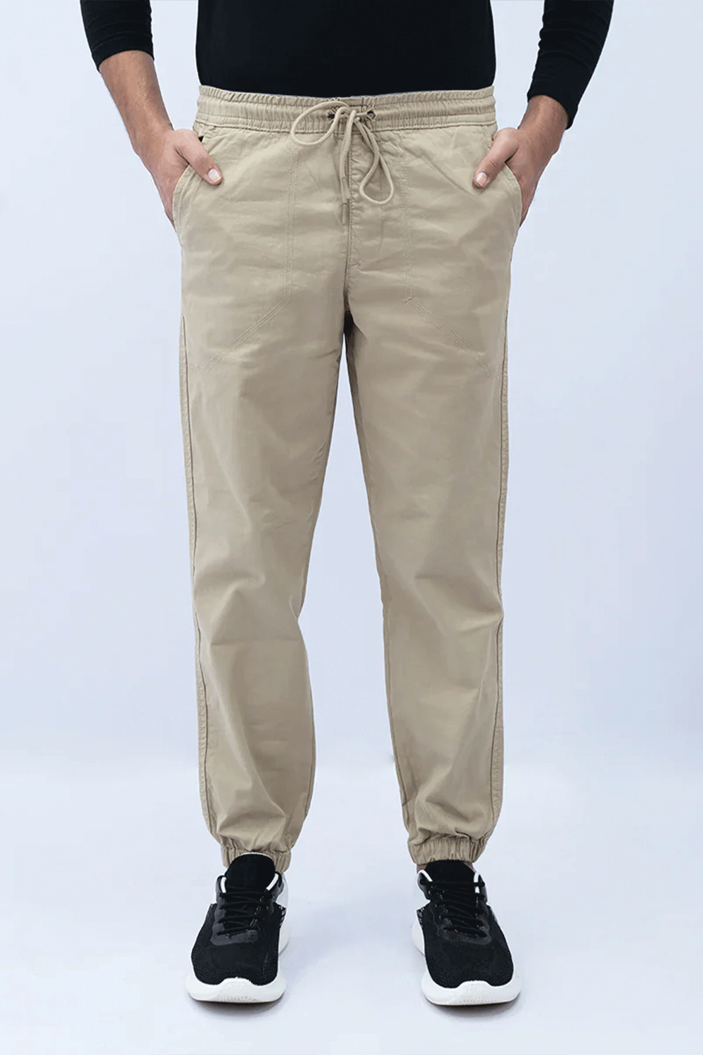 Men Jogger Elasticated Trouser - Khaki