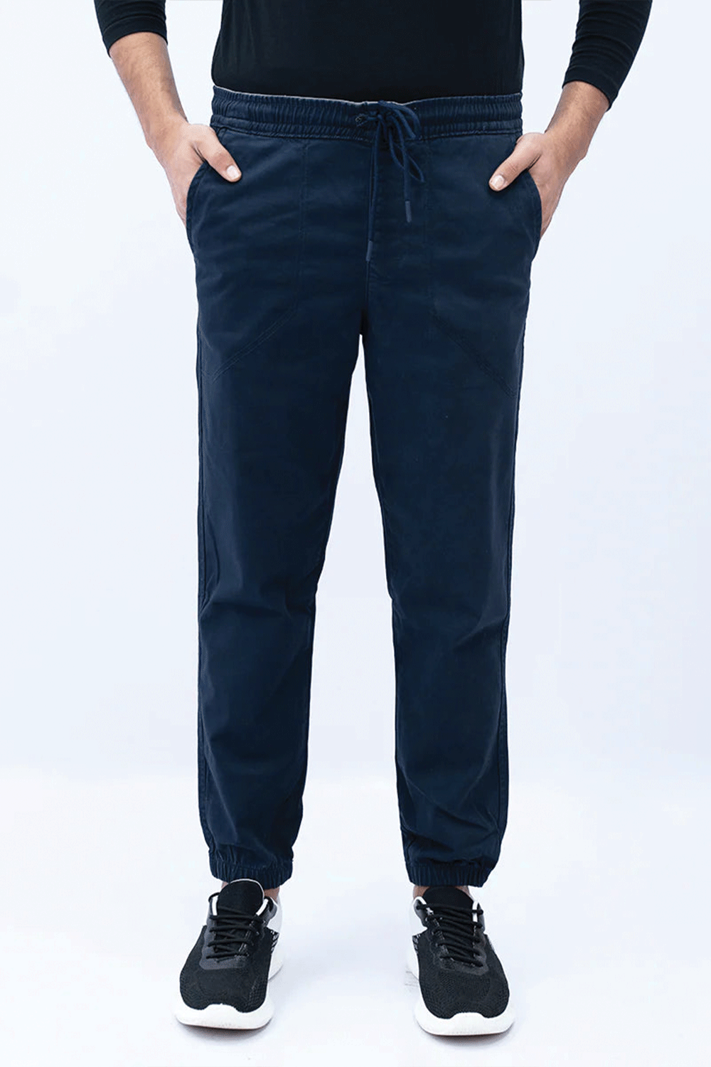 Men Jogger Elasticated Trouser - Navy