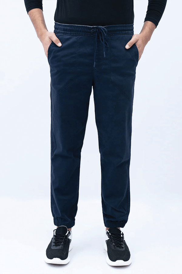 Men Jogger Elasticated Trouser - Navy