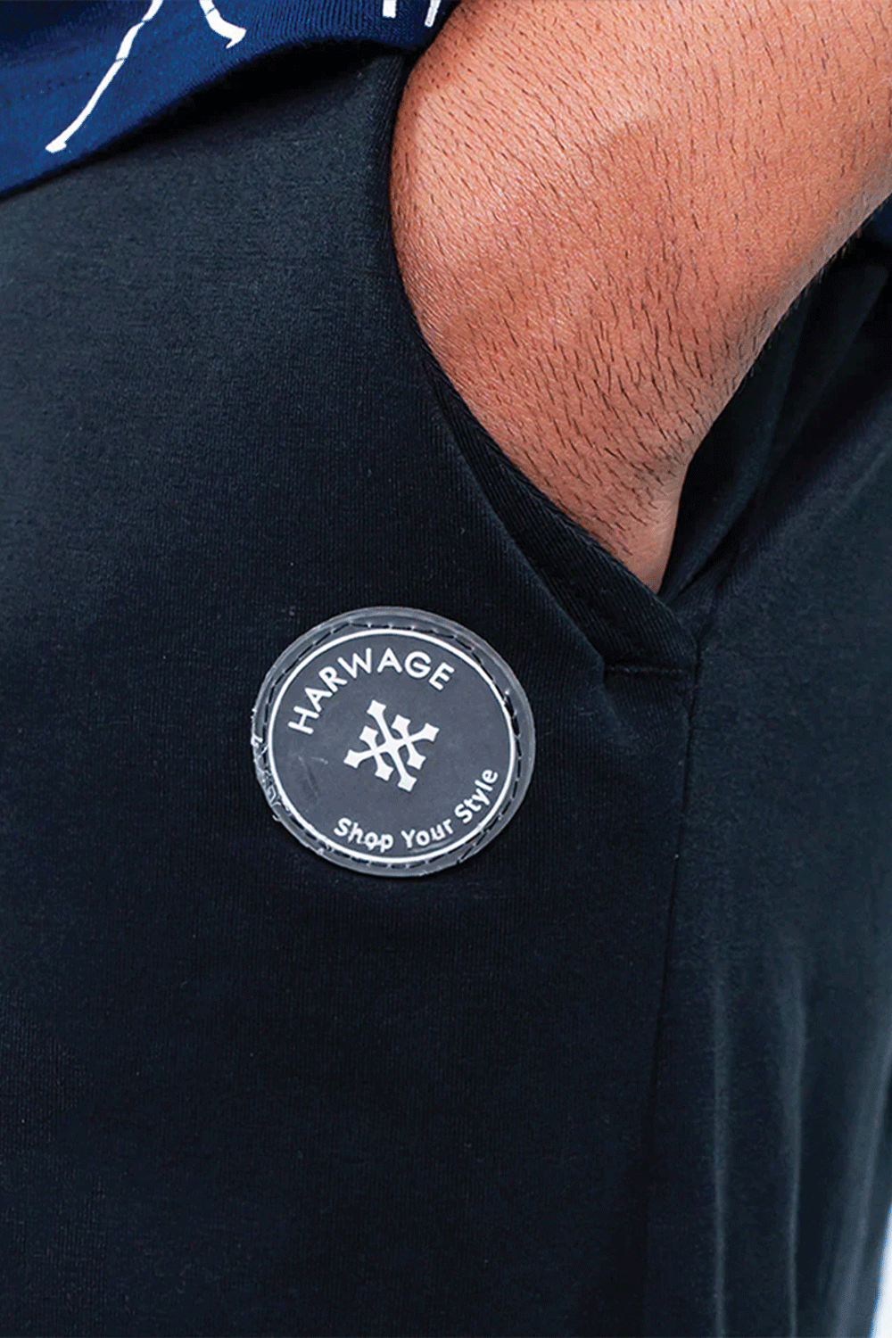 Men Loose Fit Trousers - Black