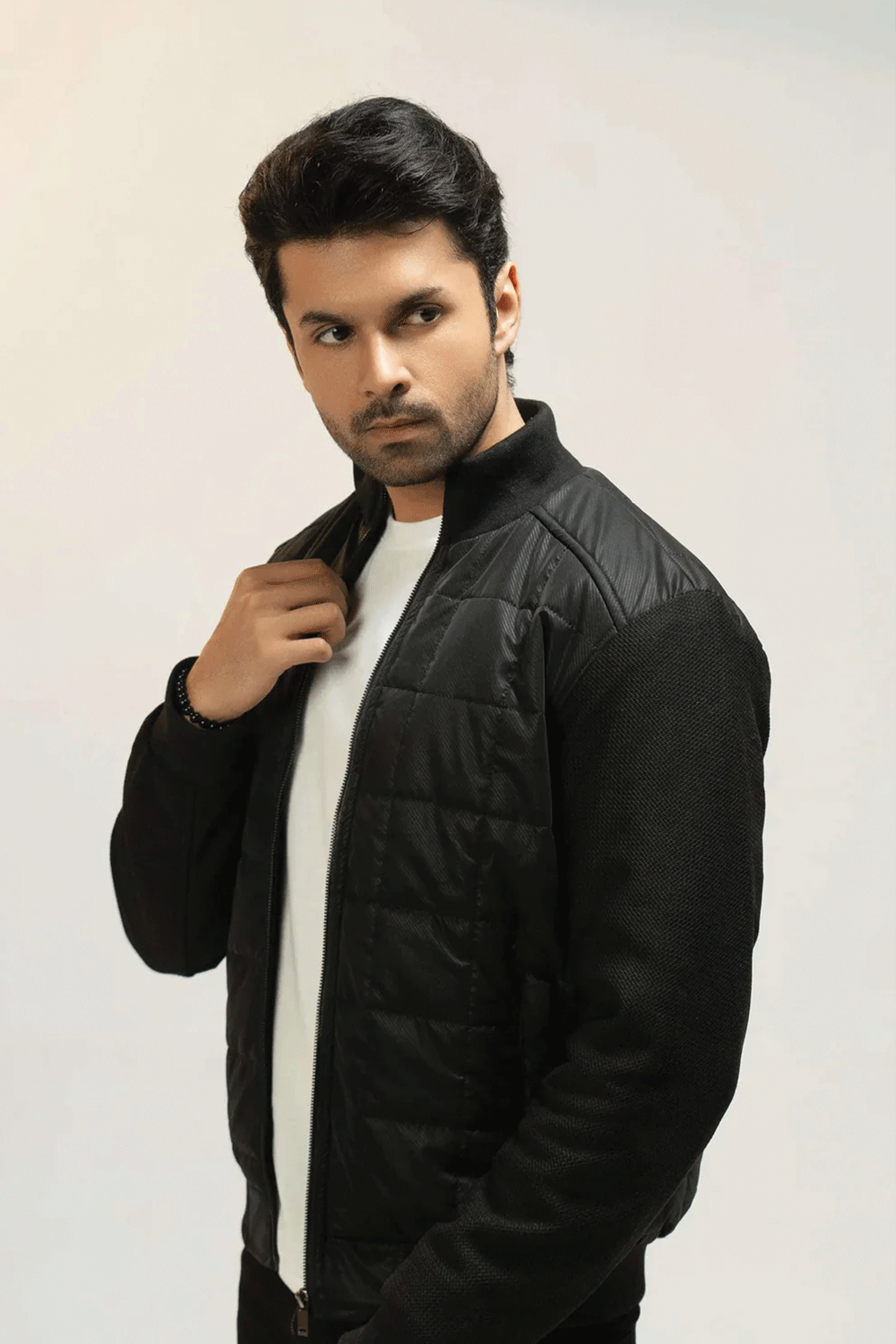 Men Parachute Jacket - Black