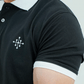 Men Polo Shirt with Contrast Trims - Jet Black
