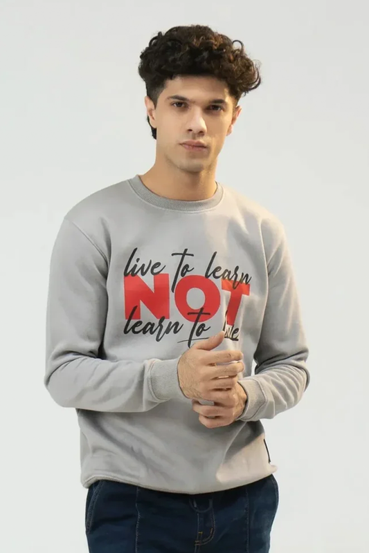 Men Printed Sweatshirt - Gray