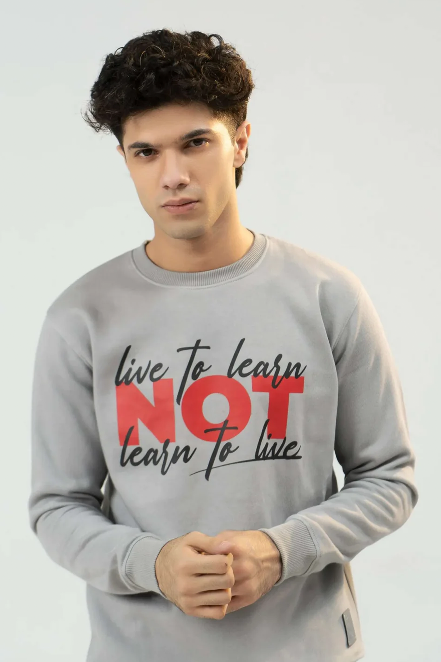 Men Printed Sweatshirt - Gray