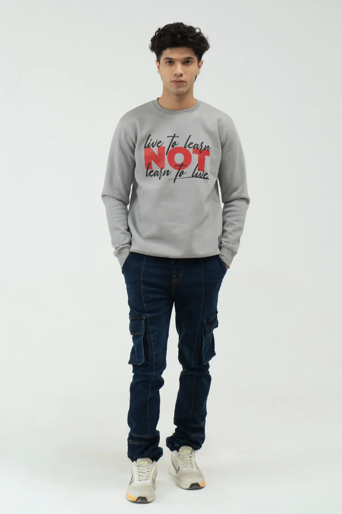 Men Printed Sweatshirt - Gray
