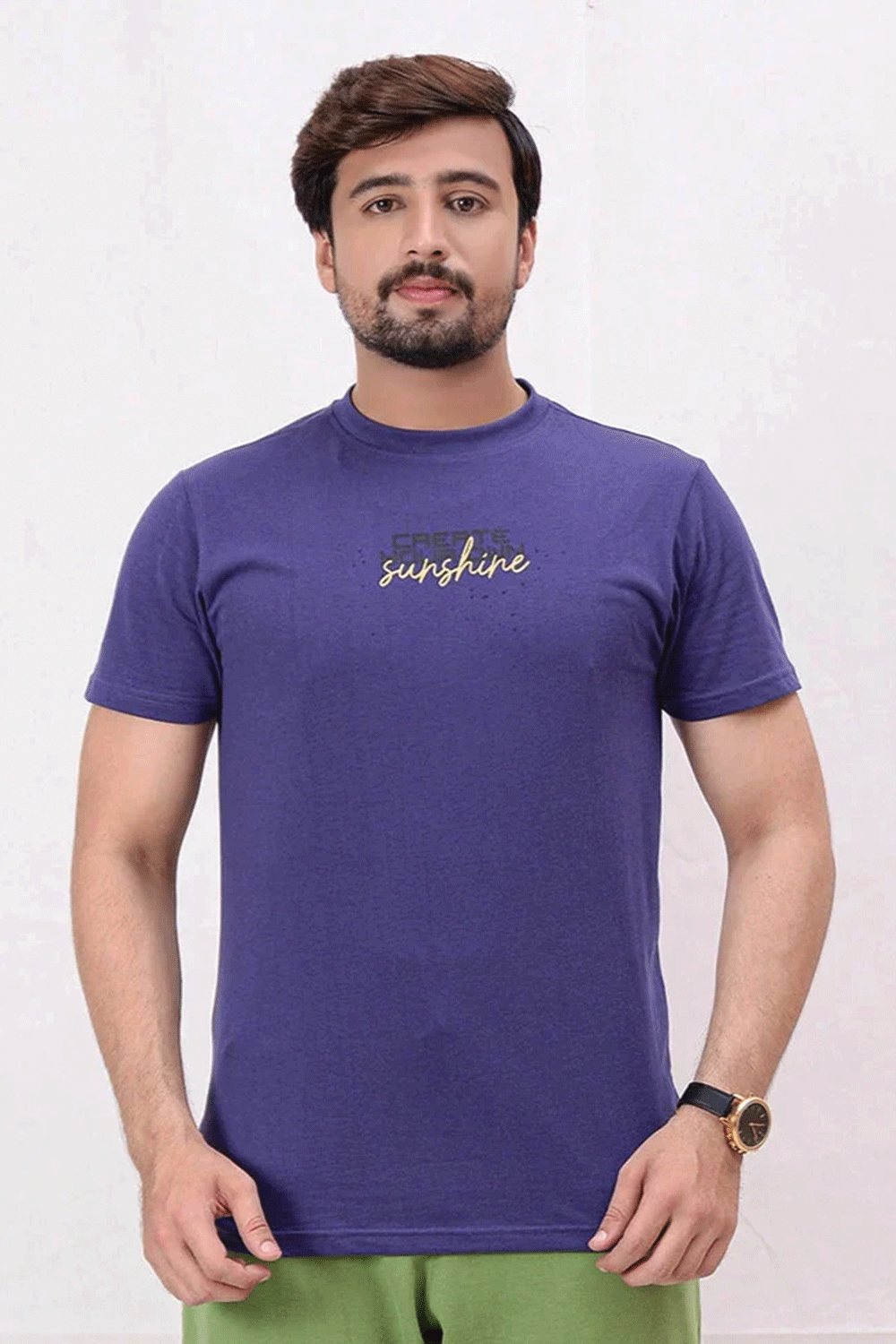 Men Printed T-Shirt - Navy Blue