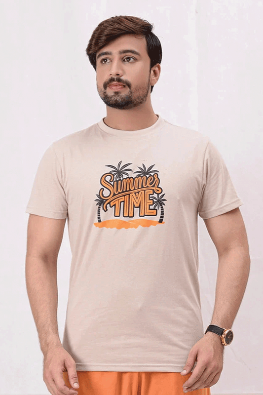 Men Printed T Shirt - White Pepper