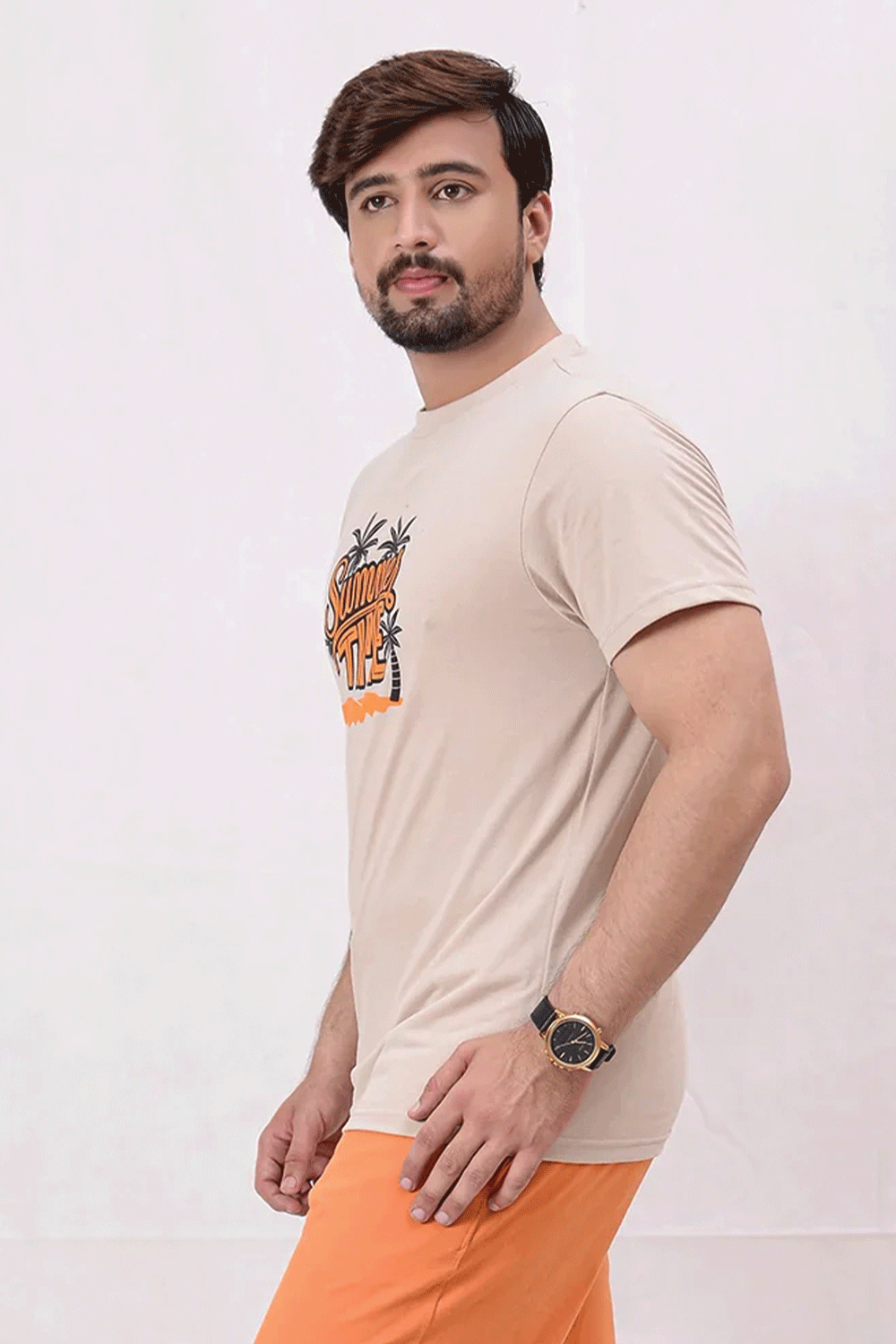 Men Printed T Shirt - White Pepper