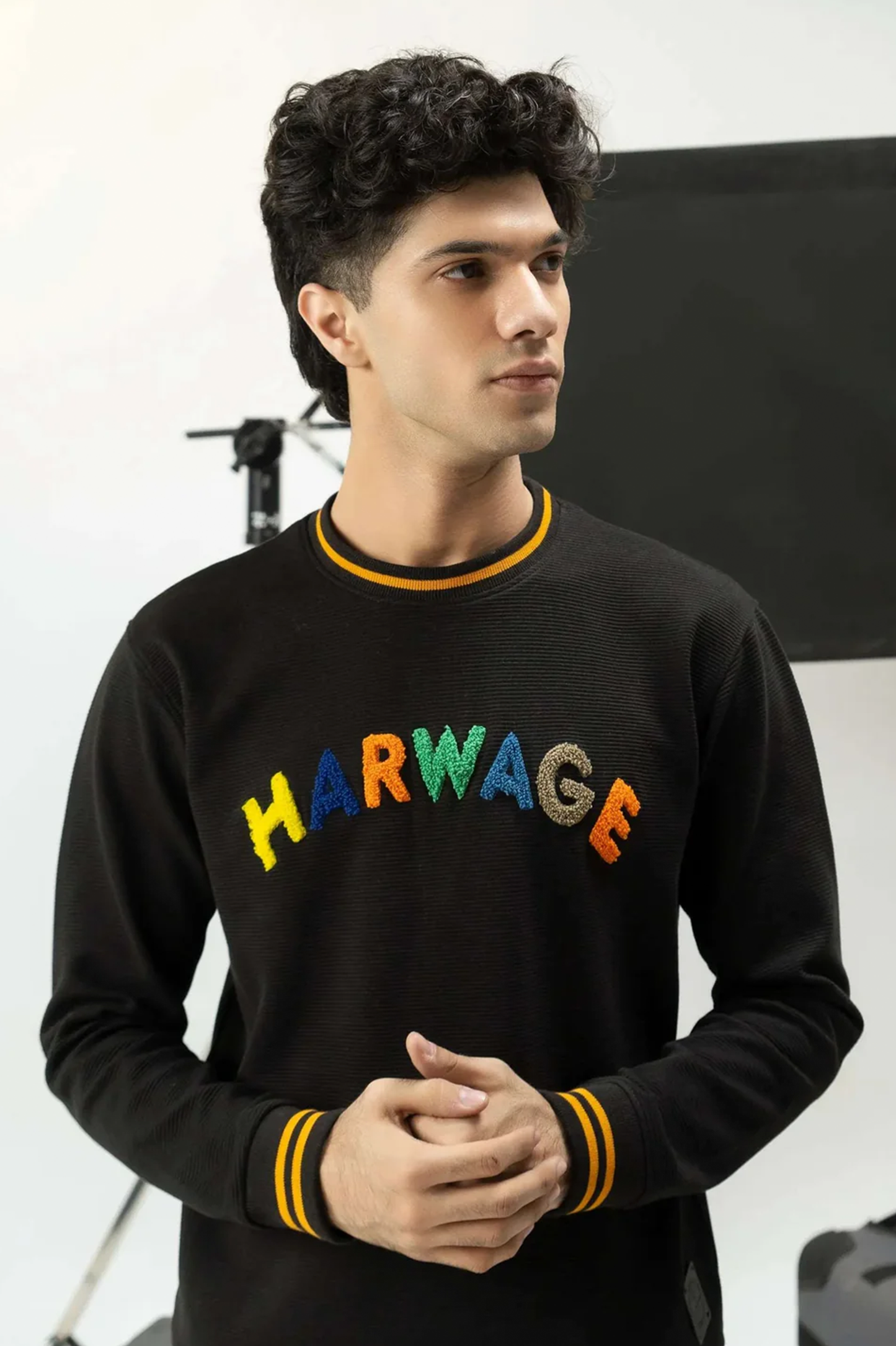 Men Regular Fit Sweatshirt - Black