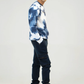 Men Regular Fit Sweatshirt - Blue Tie Dye Camouflage