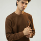 Men Regular Fit Sweatshirt - Brown
