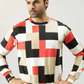 Men Regular Fit Sweatshirt - Geometric Checkered