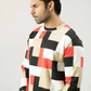 Men Regular Fit Sweatshirt - Geometric Checkered