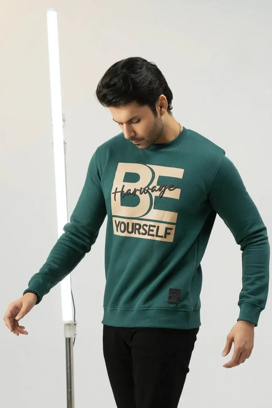 Men Regular Fit Sweatshirt - Green