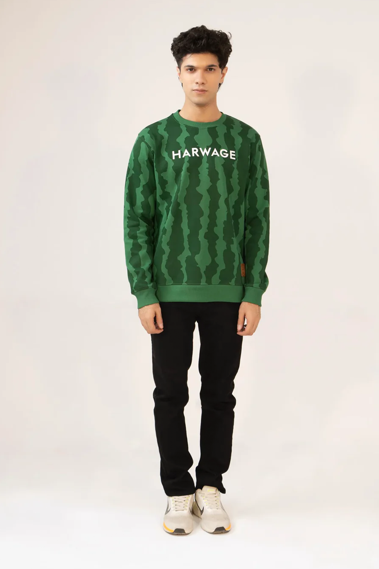Men Regular Fit Sweatshirt - Green Camouflage