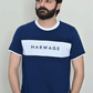 Men Round Neck T Shirt - Navy Blue