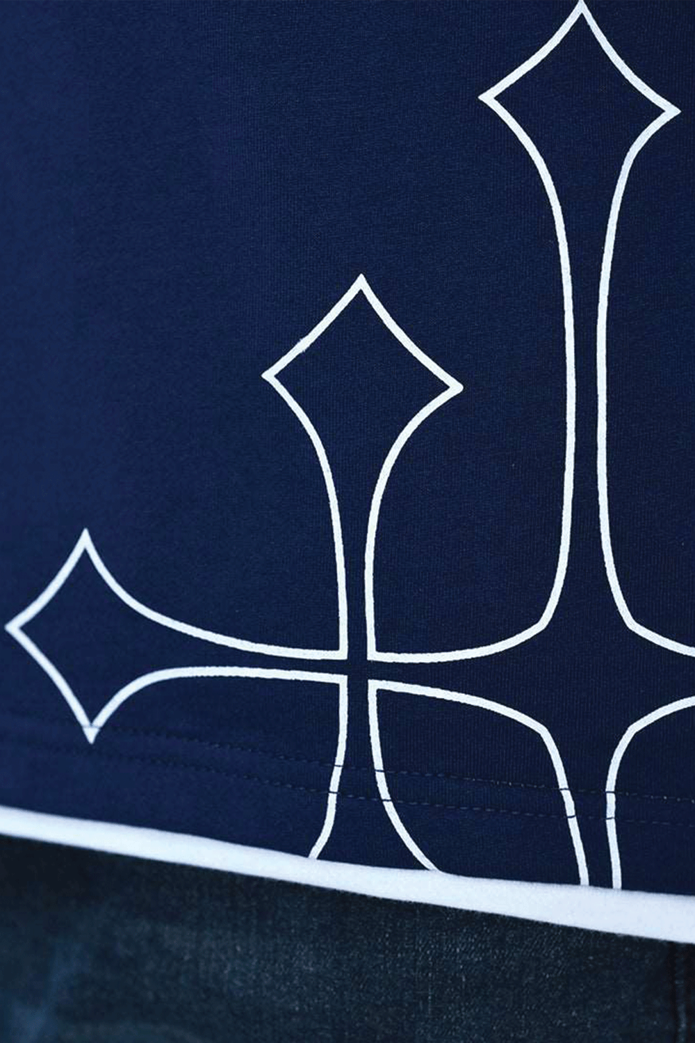 Men Round Neck T Shirt - Navy Blue