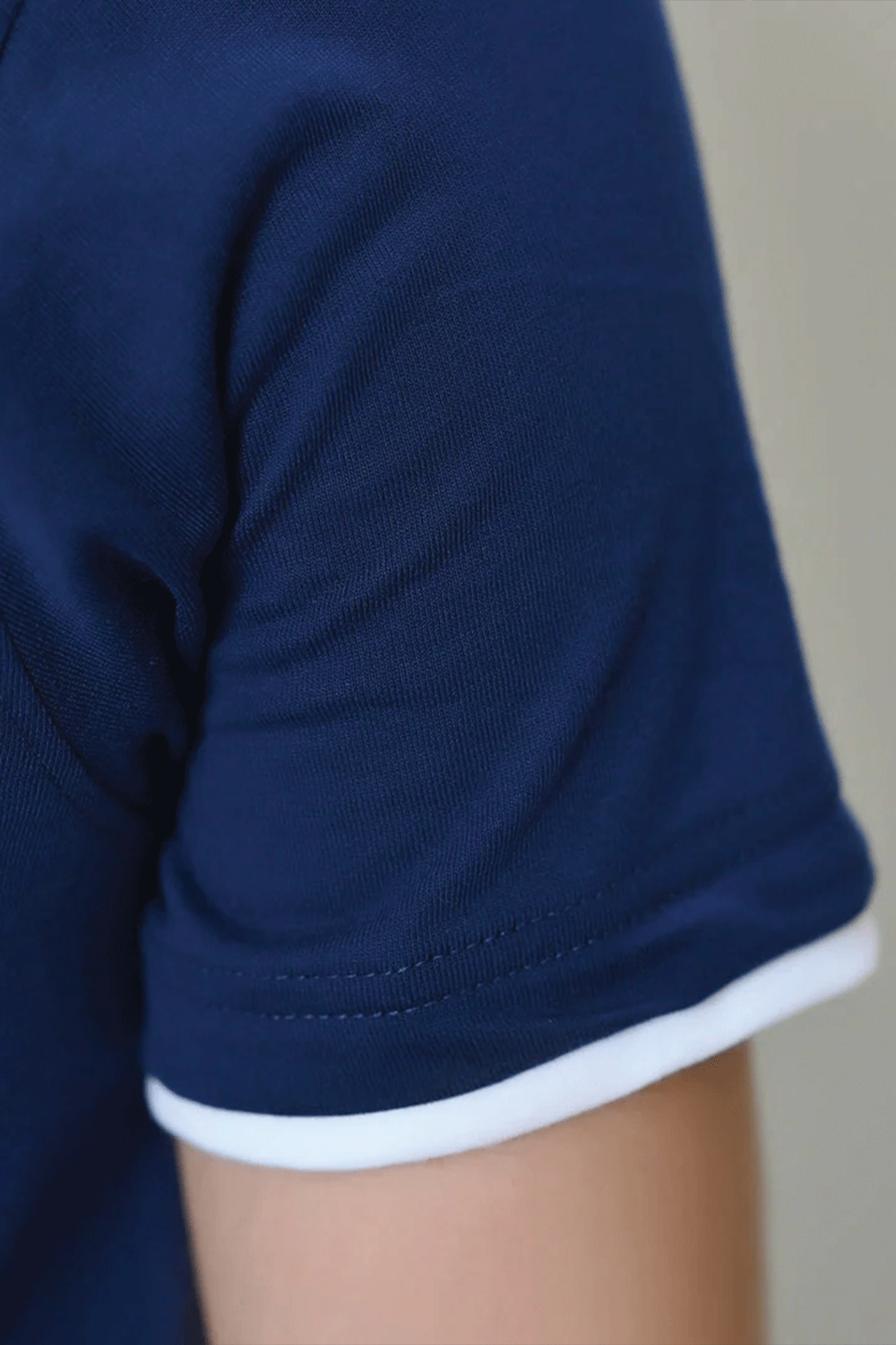 Men Round Neck T Shirt - Navy Blue