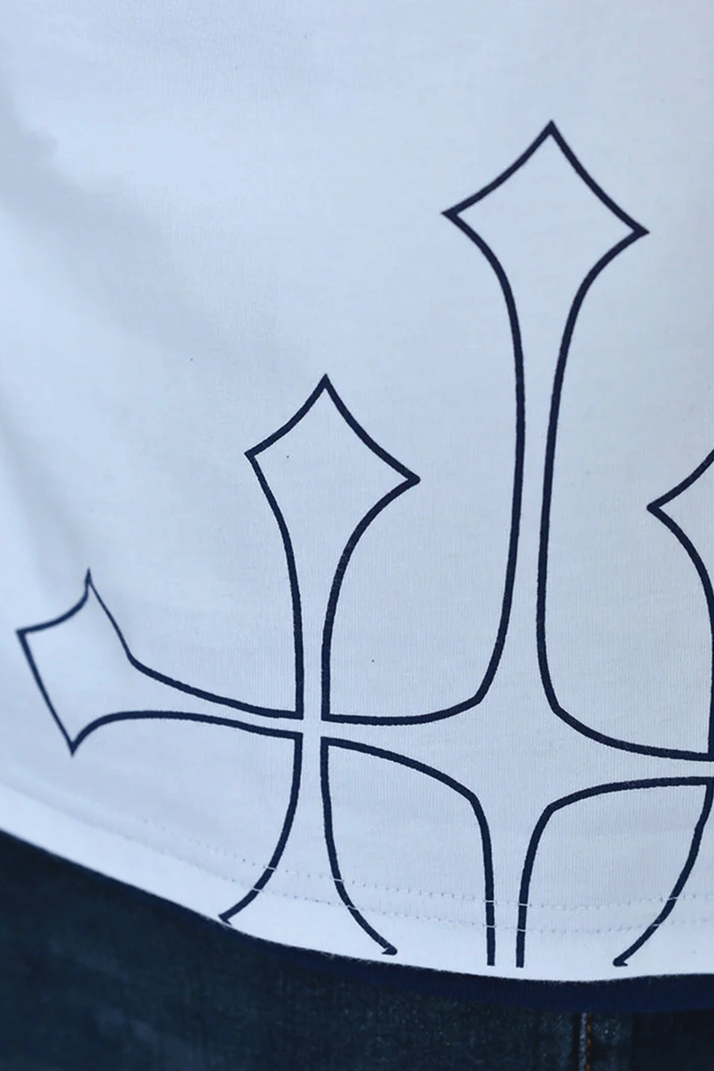 Men Round Neck T Shirt - White