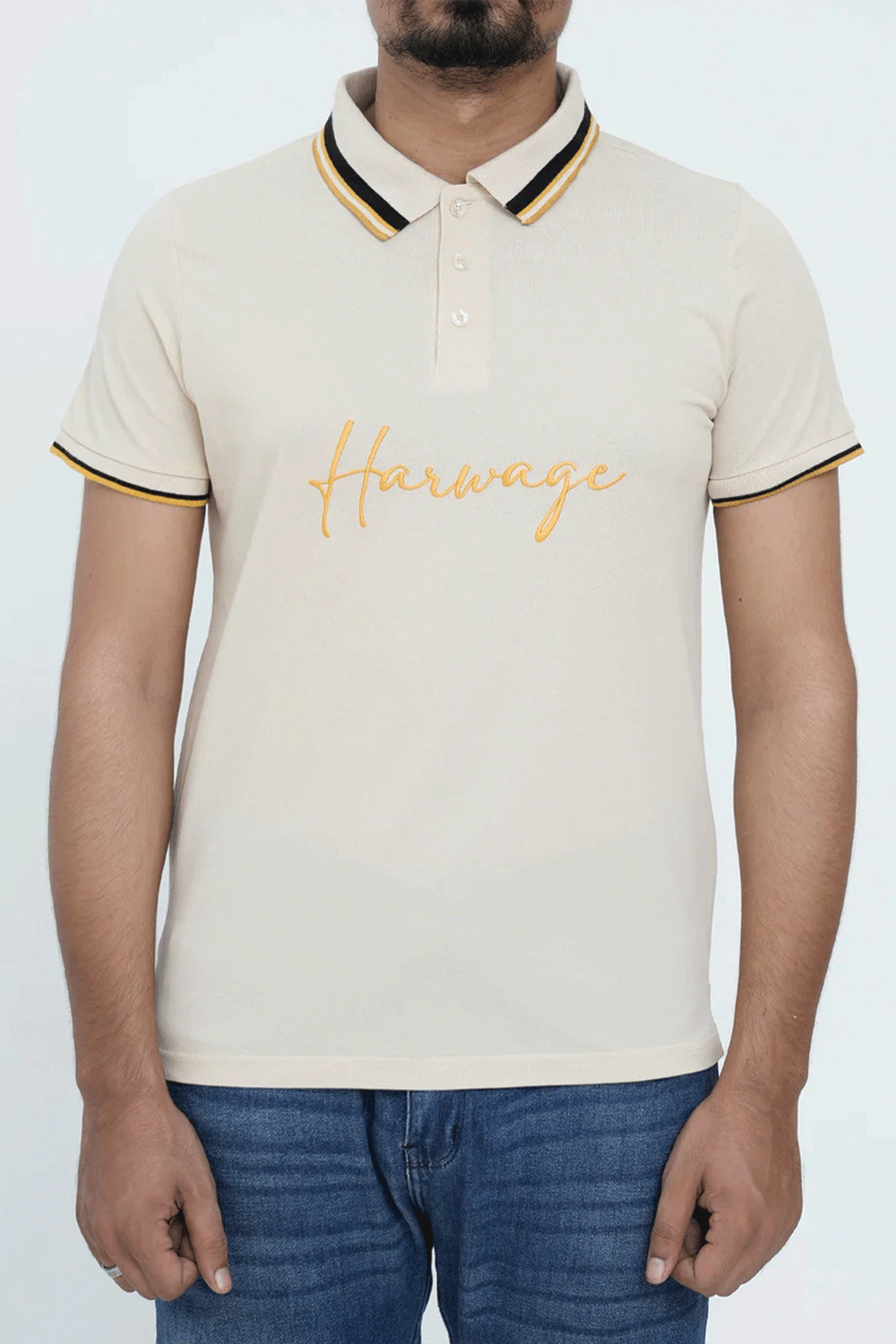 Men Signature Polo Shirt - White Swan