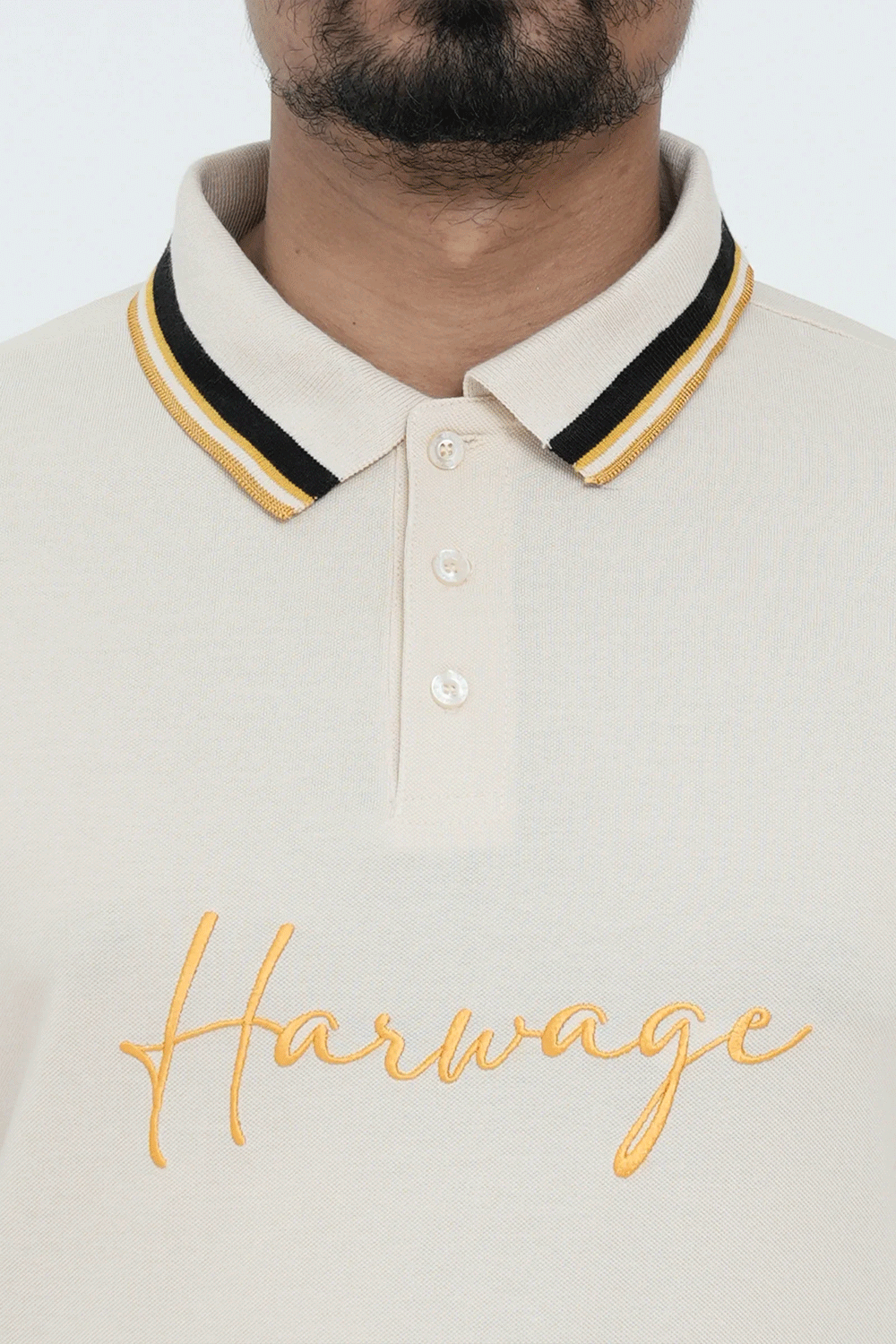 Men Signature Polo Shirt - White Swan