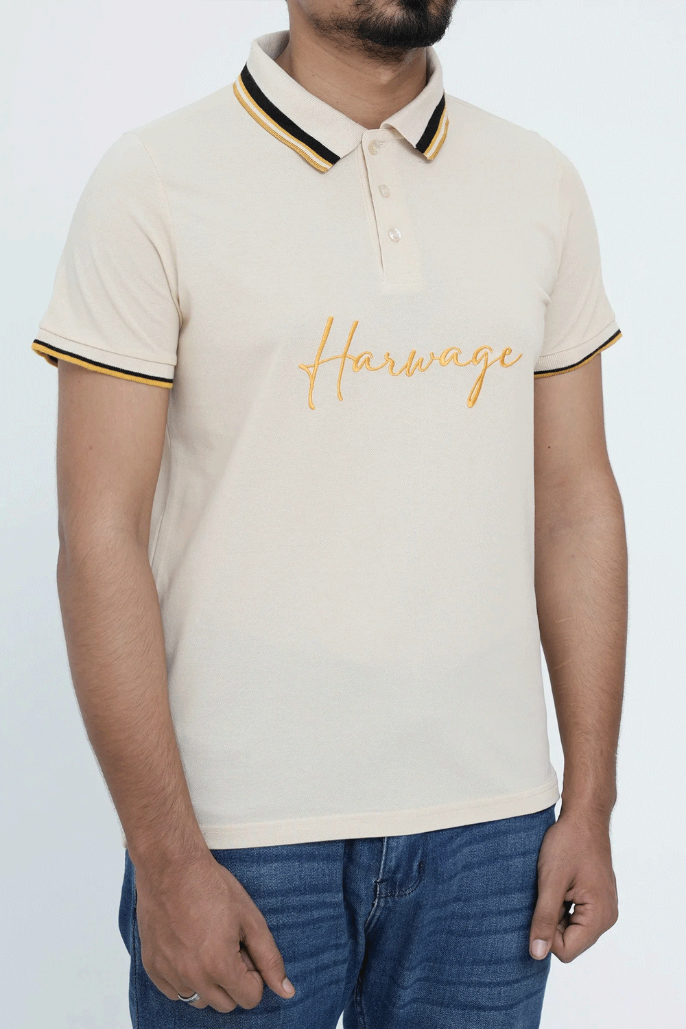 Men Signature Polo Shirt - White Swan