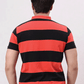 Men Stripe Polo Shirt - Red