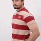 Men Stripe Polo Shirt - Sand Dollar