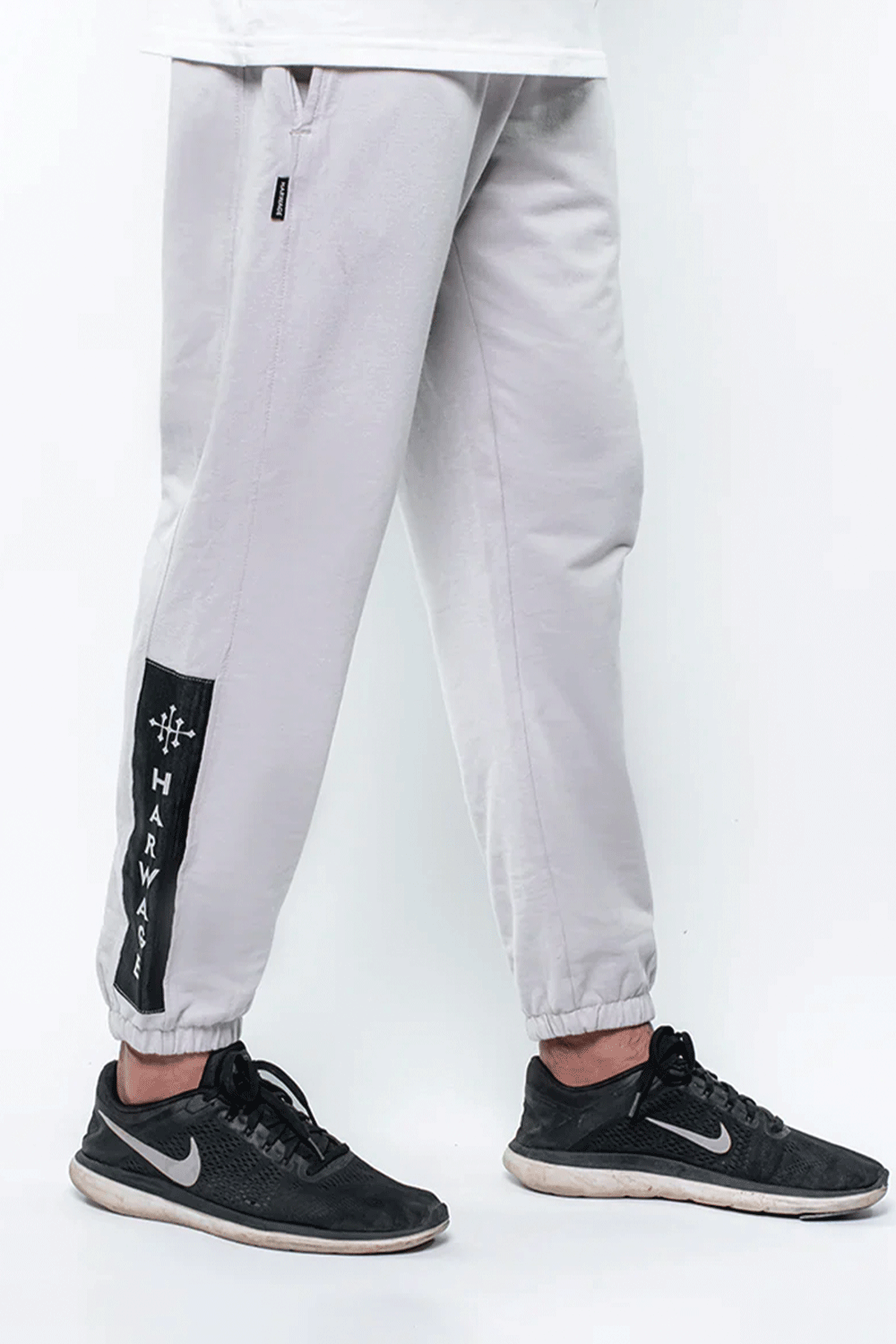 Men Trouser with Contrast Trims - Quite Grey