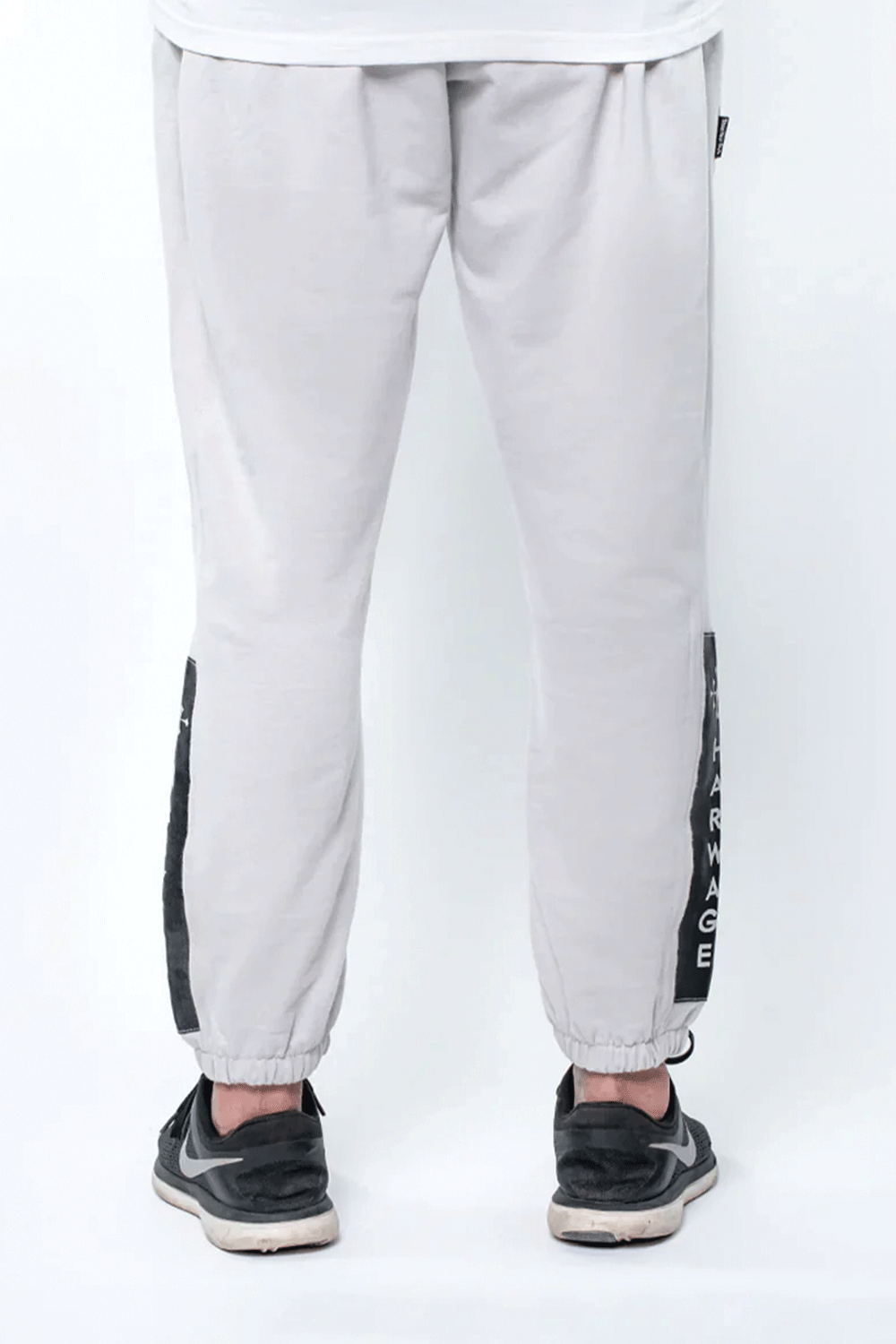 Men Trouser with Contrast Trims - Quite Grey