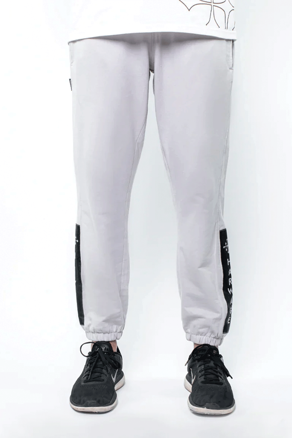Men Trouser with Contrast Trims - Quite Grey