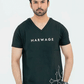 Men V Neck T Shirt - Black