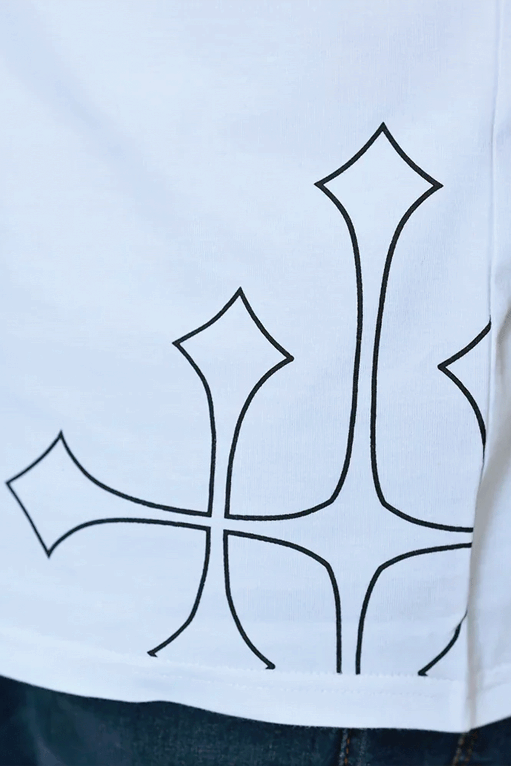 Men V Neck T Shirt – White