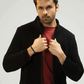 Men Wool Jacket - Black
