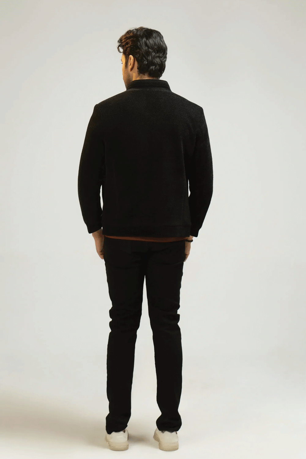 Men Wool Jacket - Black