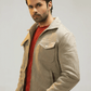 Men Woven Jacket - Beige