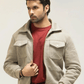 Men Woven Jacket - Beige