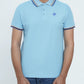 Men Contrast Tipping Polo Shirt - Clear Sky