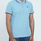 Men Contrast Tipping Polo Shirt - Clear Sky