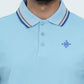 Men Contrast Tipping Polo Shirt - Clear Sky