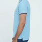 Men Contrast Tipping Polo Shirt - Clear Sky