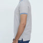 Men Contrast Tipping Polo Shirt - Grey