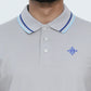 Men Contrast Tipping Polo Shirt - Grey