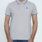 Men Contrast Tipping Polo Shirt - Grey