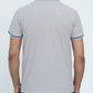 Men Contrast Tipping Polo Shirt - Grey